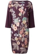 I'm Isola Marras Floral Print Dress, Women's, Size: 44, Pink/purple, Cotton/spandex/elastane/viscose