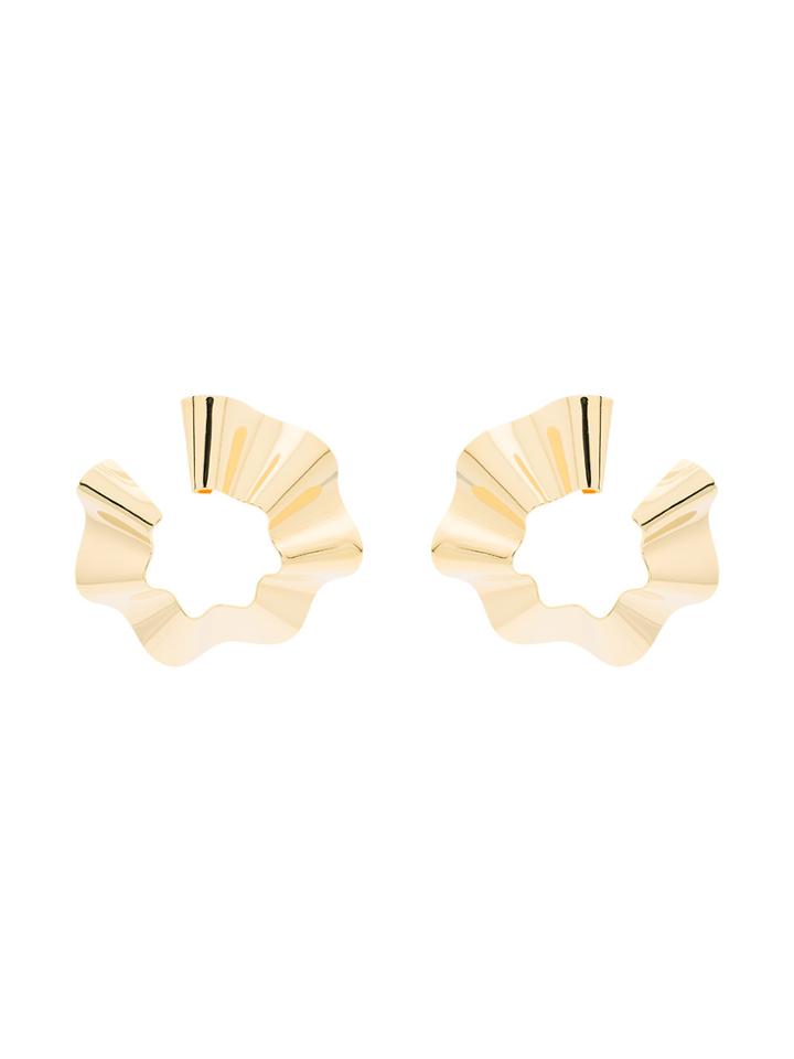 Gaviria Gold-tone Big Ravioli Earrings - Metallic