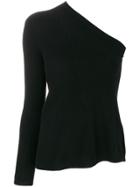 Cashmere In Love Cashmere Tisa Open Shoulder Top - Black