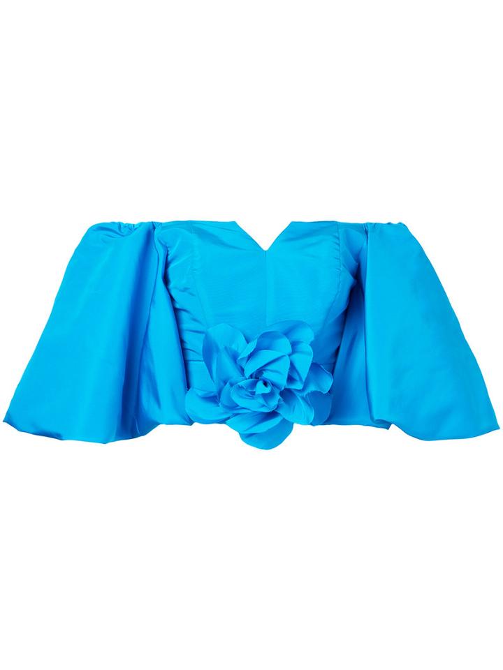 Bambah - Bubble Flower Top - Women - Silk - 14, Blue, Silk