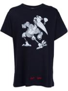 Off-white Bird Print T-shirt, Men's, Size: Medium, Black, Cotton