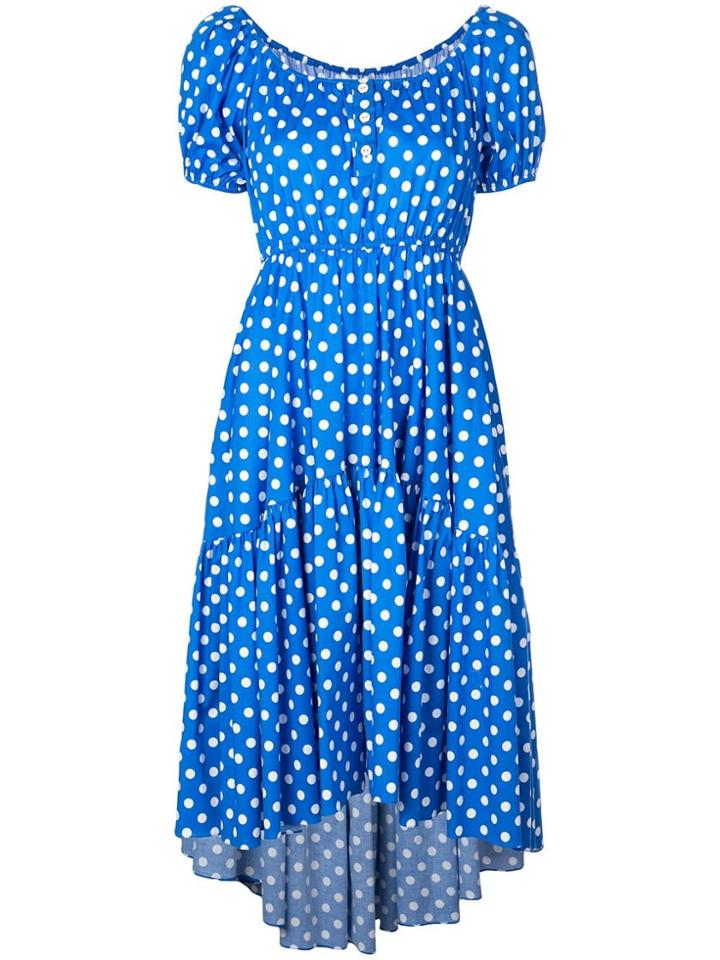 Caroline Constas Polka Dot Dress - Blue