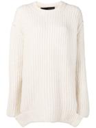 Isabel Benenato Ribbed Sweater - White