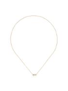 Shihara Yellow Gold Three Stone Diamond Necklace - Metallic