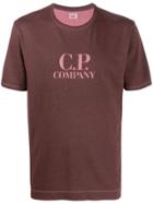 Cp Company Logo Print Relaxed-fit T-shirt - Red