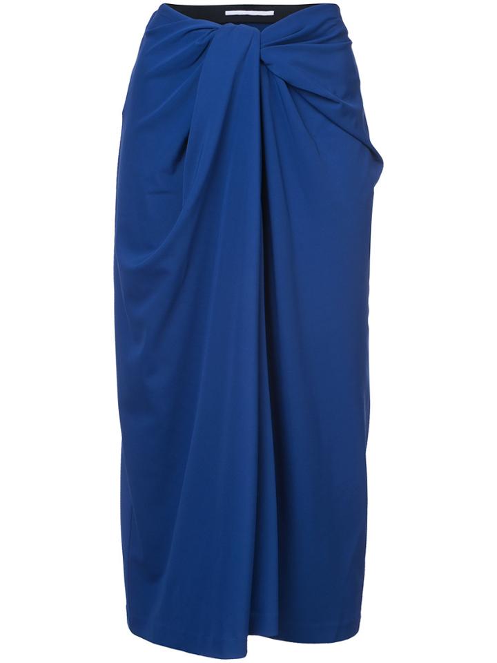 Rosetta Getty Twist Front Skirt - Blue