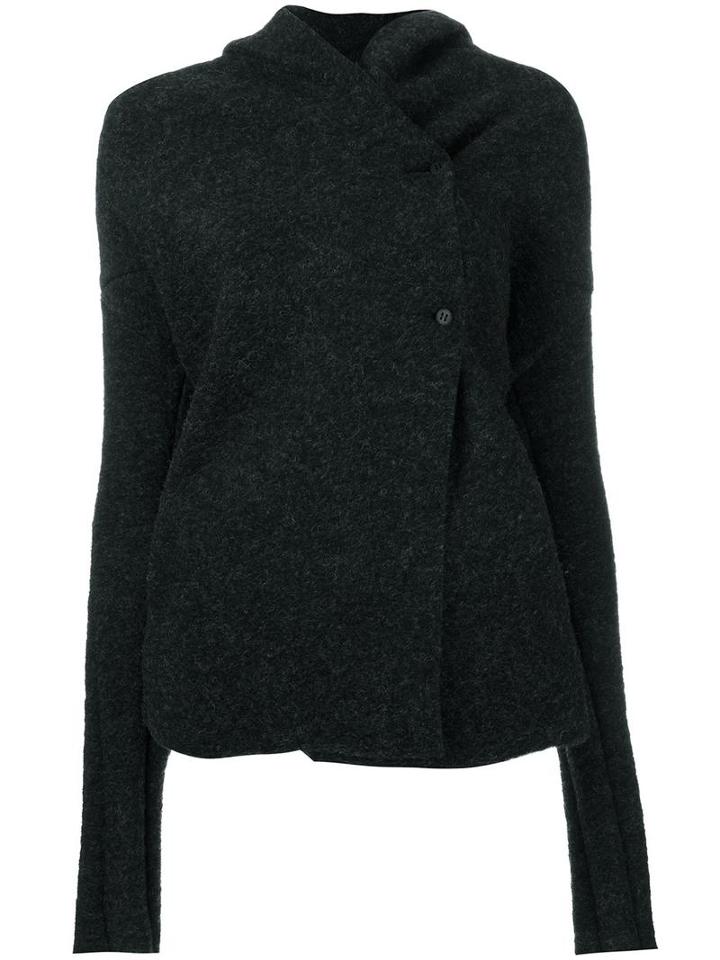 Poème Bohémien Two-button Short Hoody Jacket, Women's, Size: 40, Grey, Polyester/wool