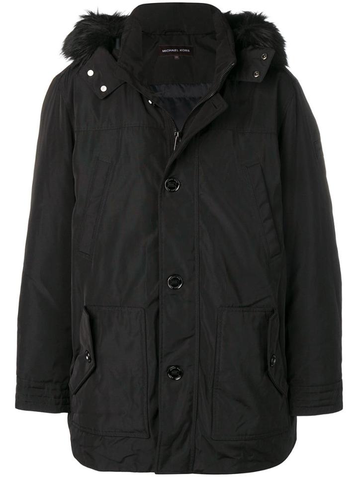 Michael Michael Kors Faux-fur Trimmed Parka - Black