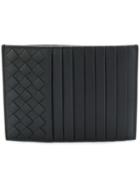 Bottega Veneta Woven Texture Card Holder - Black