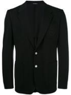 Dolce & Gabbana Bee & Crown Embroidered Blazer, Size: 54, Black, Polyamide/spandex/elastane/viscose/polyester