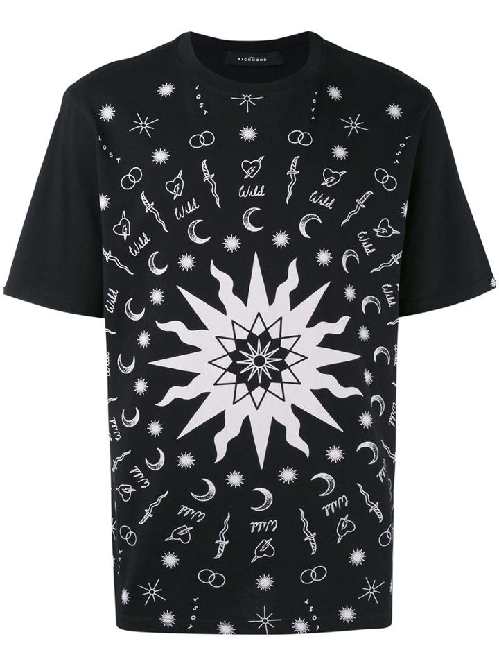 John Richmond - Wild Print T-shirt - Men - Cotton - Xl, Black, Cotton