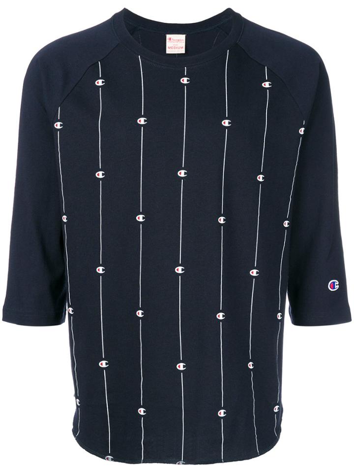 Champion All Over Logo Sweatshirt - Blue