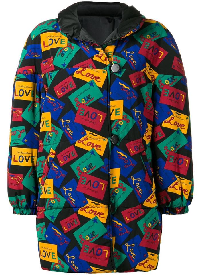 Yves Saint Laurent Vintage Love Reversible Coat - Black