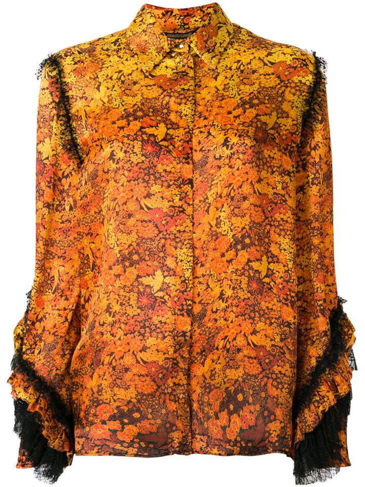 Roberto Cavalli Floral Print Shirt - Yellow & Orange