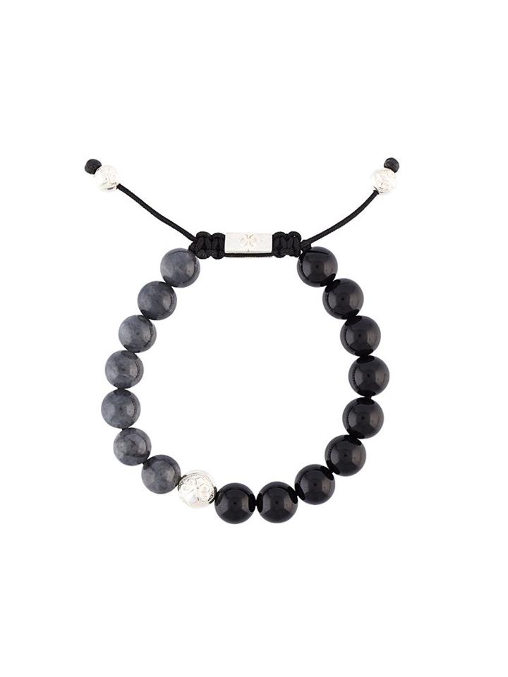 Nialaya Jewelry Beaded Bracelet, Men's, Size: Xl, Black