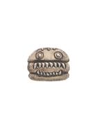 Undercover Burger Monster Brooch - Silver
