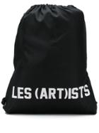 Les (art)ists Logo Print Backpack - Black