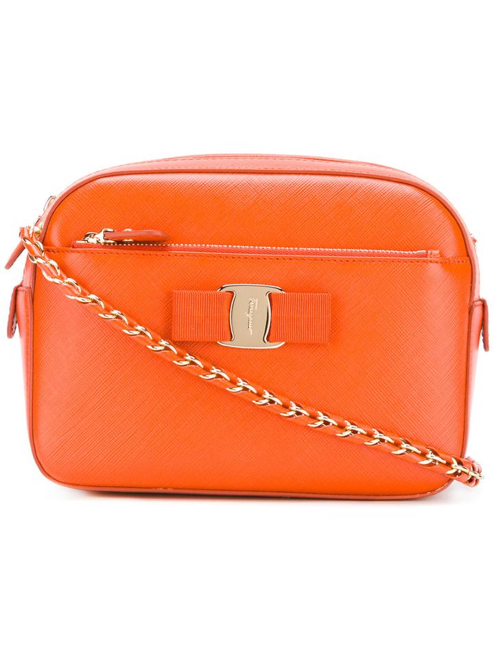 Salvatore Ferragamo Shoulder Bag, Women's, Yellow/orange, Leather