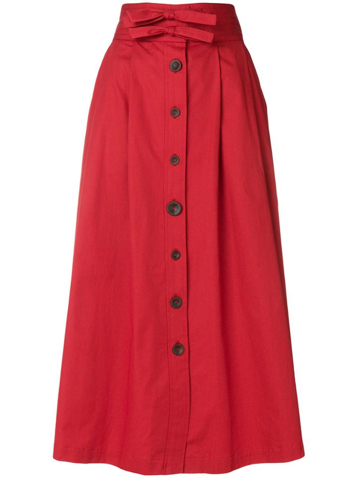 Isa Arfen Buttoned Skirt - Red