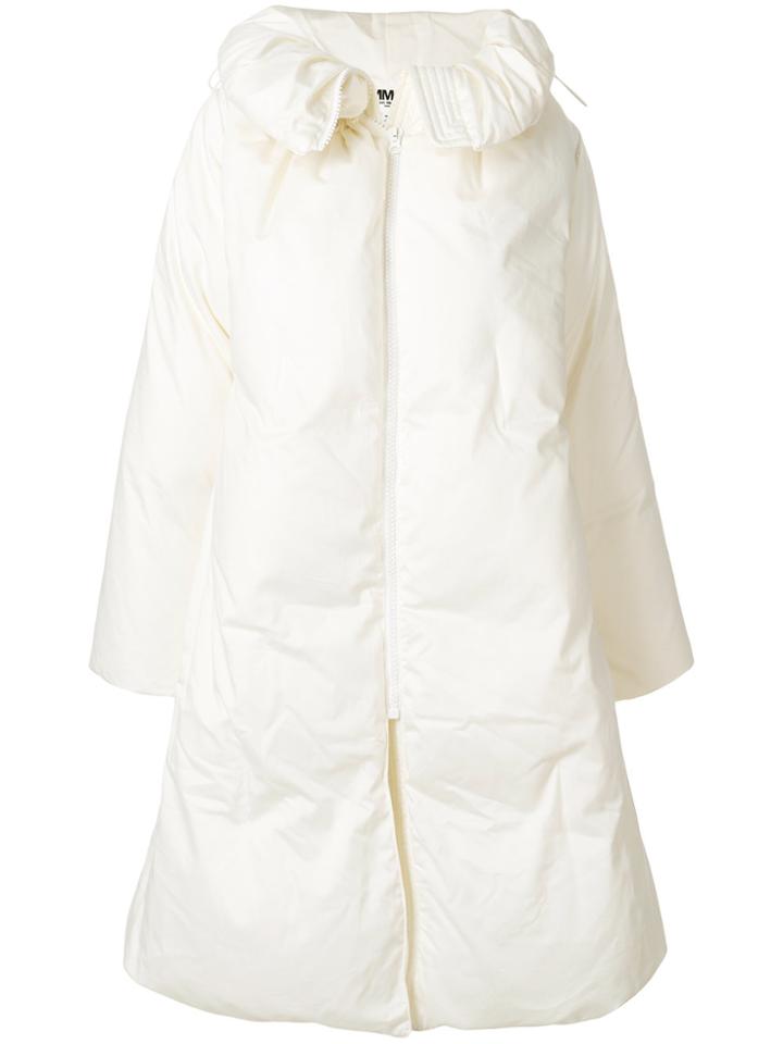 Mm6 Maison Margiela Oversized Padded Coat - White