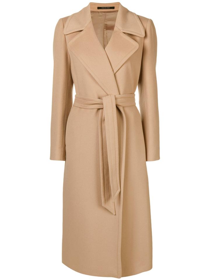Tagliatore Wrap Coat - Brown