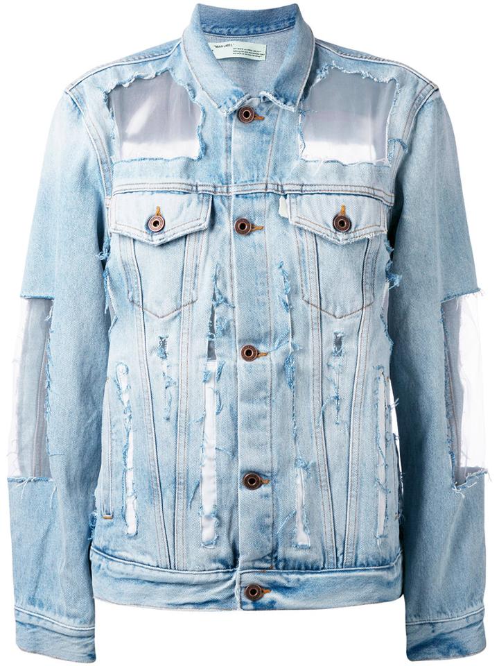 Off-white Denim Jacket, Women's, Size: Xs, Blue, Cotton/polyester