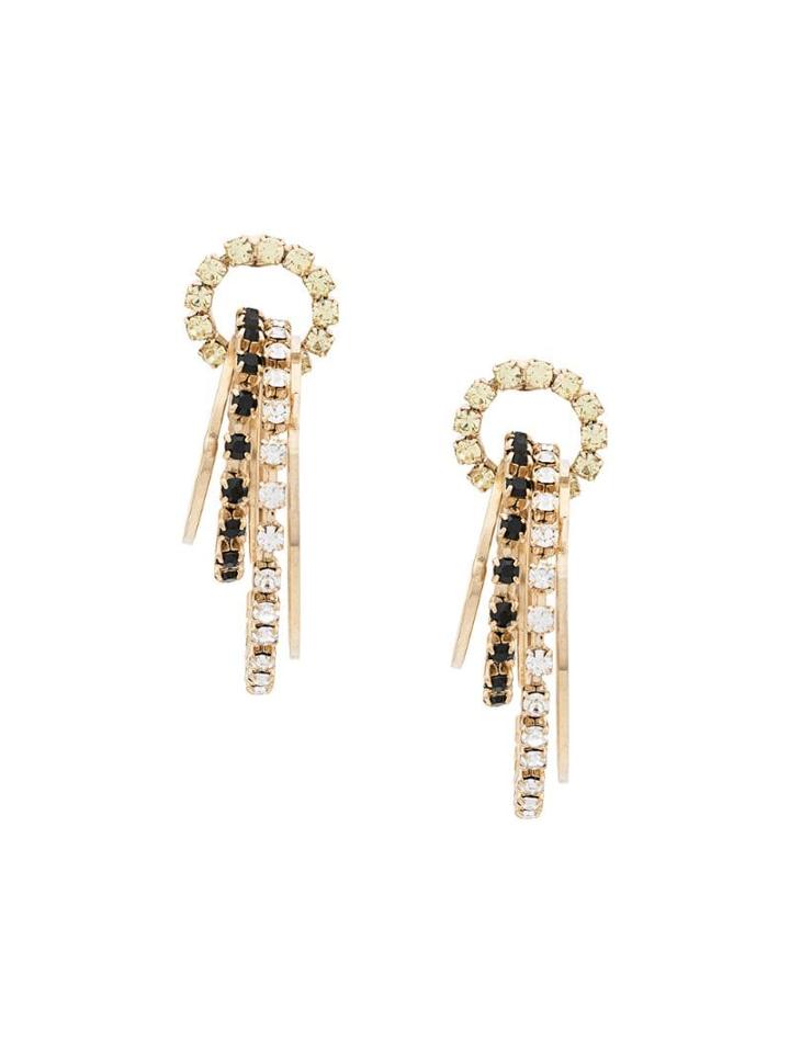 Rosantica Embellished Hoop Earrings - Gold