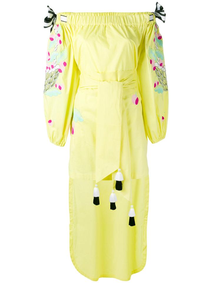 Yuliya Magdych - 'cherry' Dress - Women - Cotton - L, Yellow/orange, Cotton