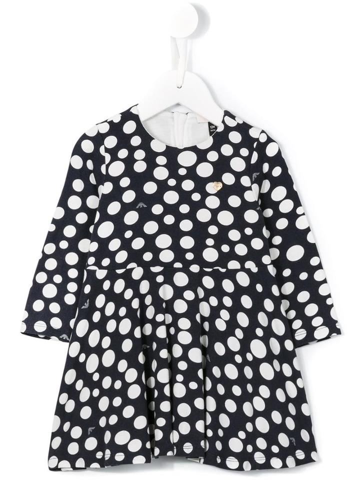 Armani Junior Dotted Jersey Dress, Toddler Girl's, Size: 24 Mth, Blue