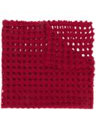 Faliero Sarti Holey Knit Scarf - Red