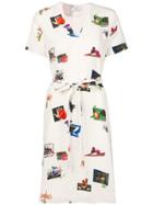 Ps Paul Smith Graphic Print Shirt Dress - White