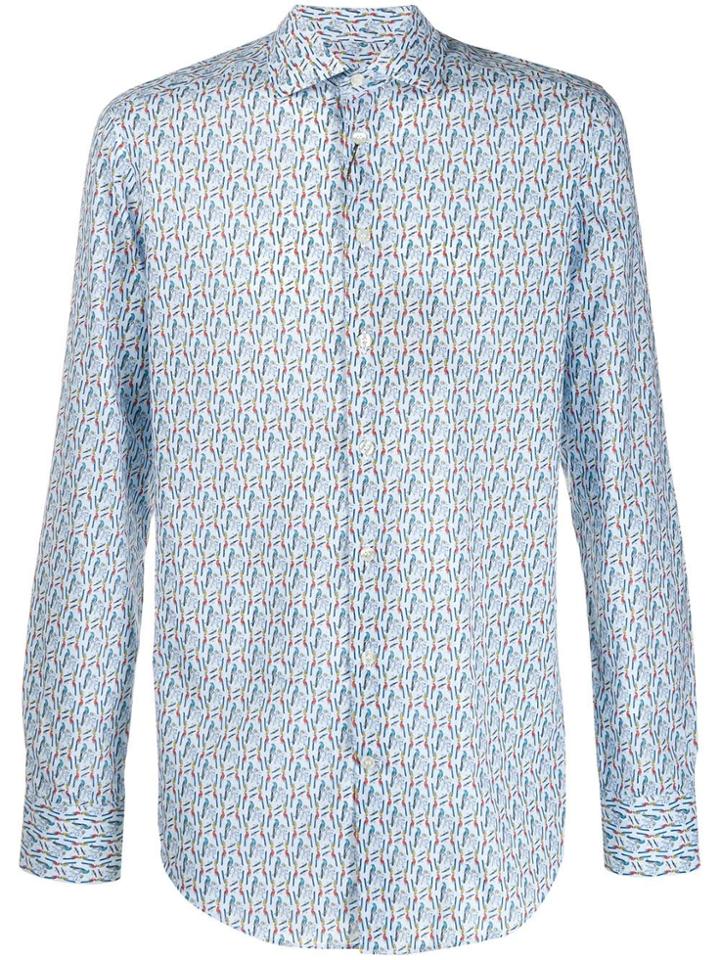 Etro Parrot Print Shirt - Blue