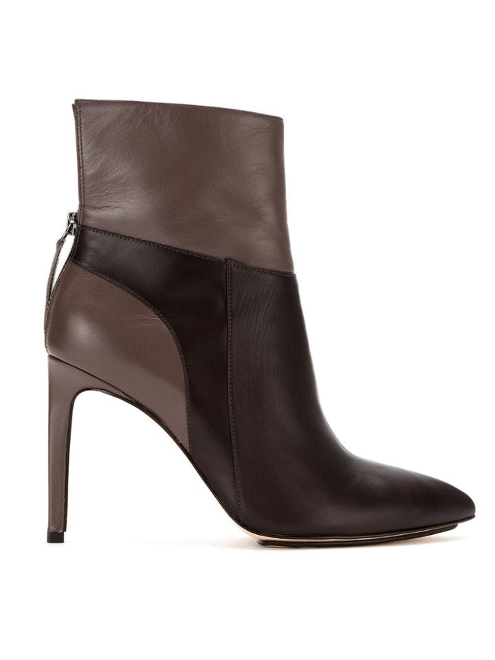 Sarah Chofakian Panelled Boots - Brown