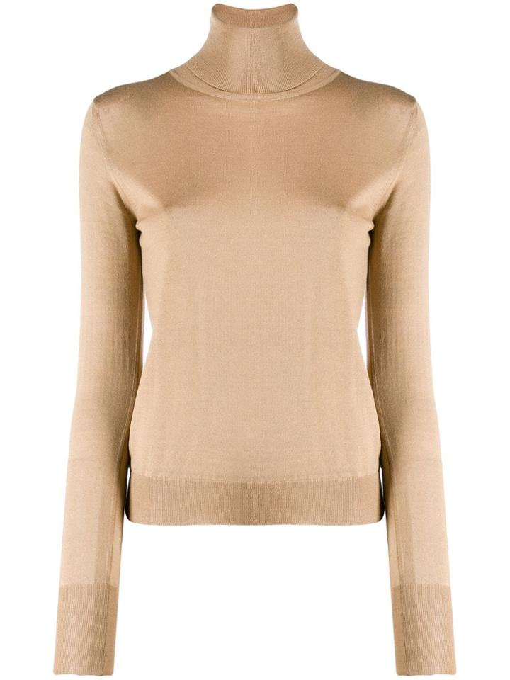 Roberto Collina Knit Turtleneck Top - Neutrals