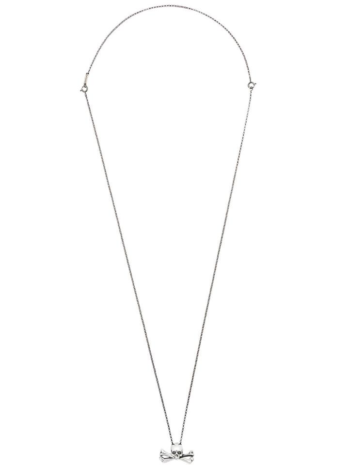 Ugo Cacciatori Skull And Crossbone Pendant Necklace - Metallic