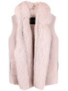 Blancha Sleeveless Fur Gilet - Pink