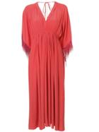 Forte Forte Empire Line Fringe Hem Dress - Red