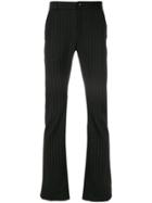 Department 5 Boot-cut Pinstripe Trousers - Black