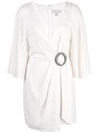 Shona Joy Wrap Front Mini Dress - White