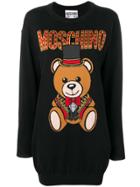 Moschino Teddy Bear Logo Sweater Dress - Black