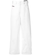 Diesel Wide-legged Cropped Jeans - White