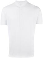 Paolo Pecora Henley T-shirt, Men's, Size: Xl, White, Cotton