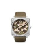 Bell & Ross Br-s Green Camo 39mm - Kakhi And Grey