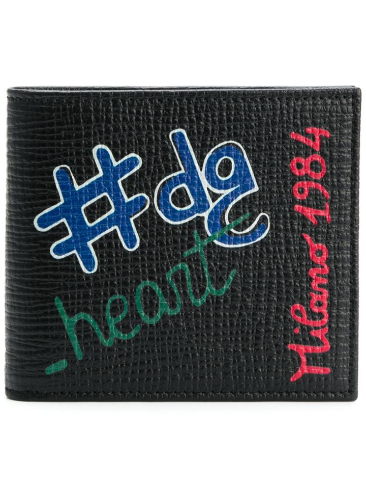 Dolce & Gabbana Graffiti Print Wallet - Black