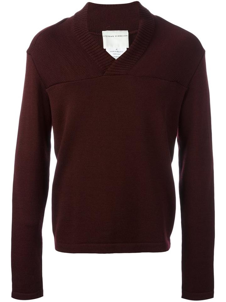 Stephan Schneider 'forest' Jumper, Men's, Size: Small, Red, Wool