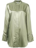 Jil Sander Mandarin Collar Shirt - Green