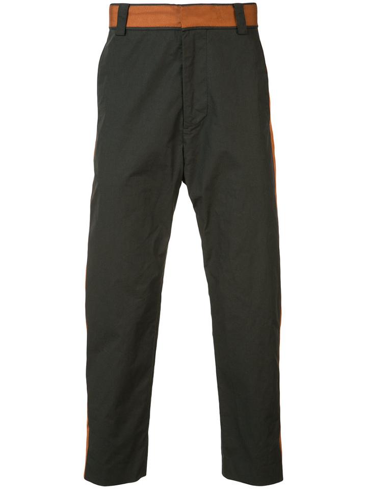 Robert Geller Contrast Pants, Men's, Size: 52, Blue, Cotton