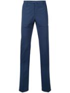 Incotex Chino Trousers, Men's, Size: 50, Blue, Cotton/polyurethane