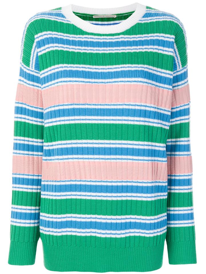 Marco De Vincenzo Striped Ribbed Jumper - Multicolour
