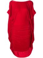 Paula Knorr Ruched Midi Dress - Red